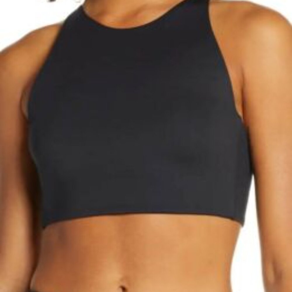 Girlfriend Collective‎ Black Topanga Racerback Sports Brq